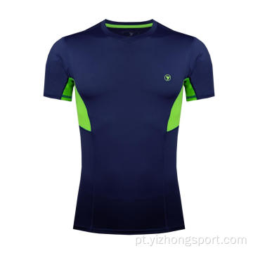 Umidade Wicking Dry Fit Camiseta justa